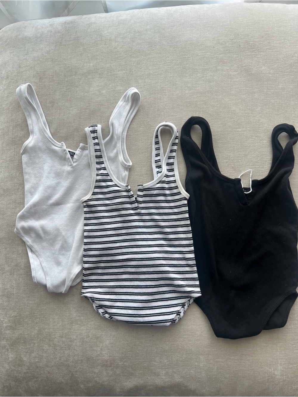 Zara Tank bodysuit bundle. Ribbed. Never worn.